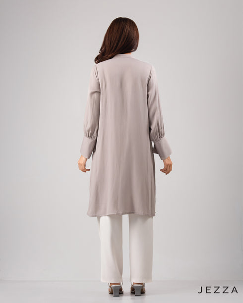 Knee Length Top With Decorative Cuff 58521